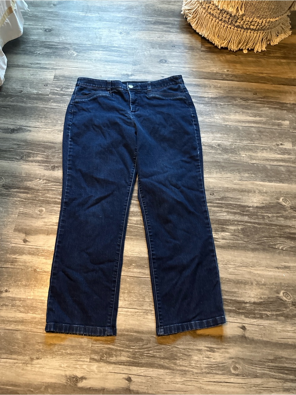Christopher & Banks Straight Leg Dark Blue Jeans size‎ 12p